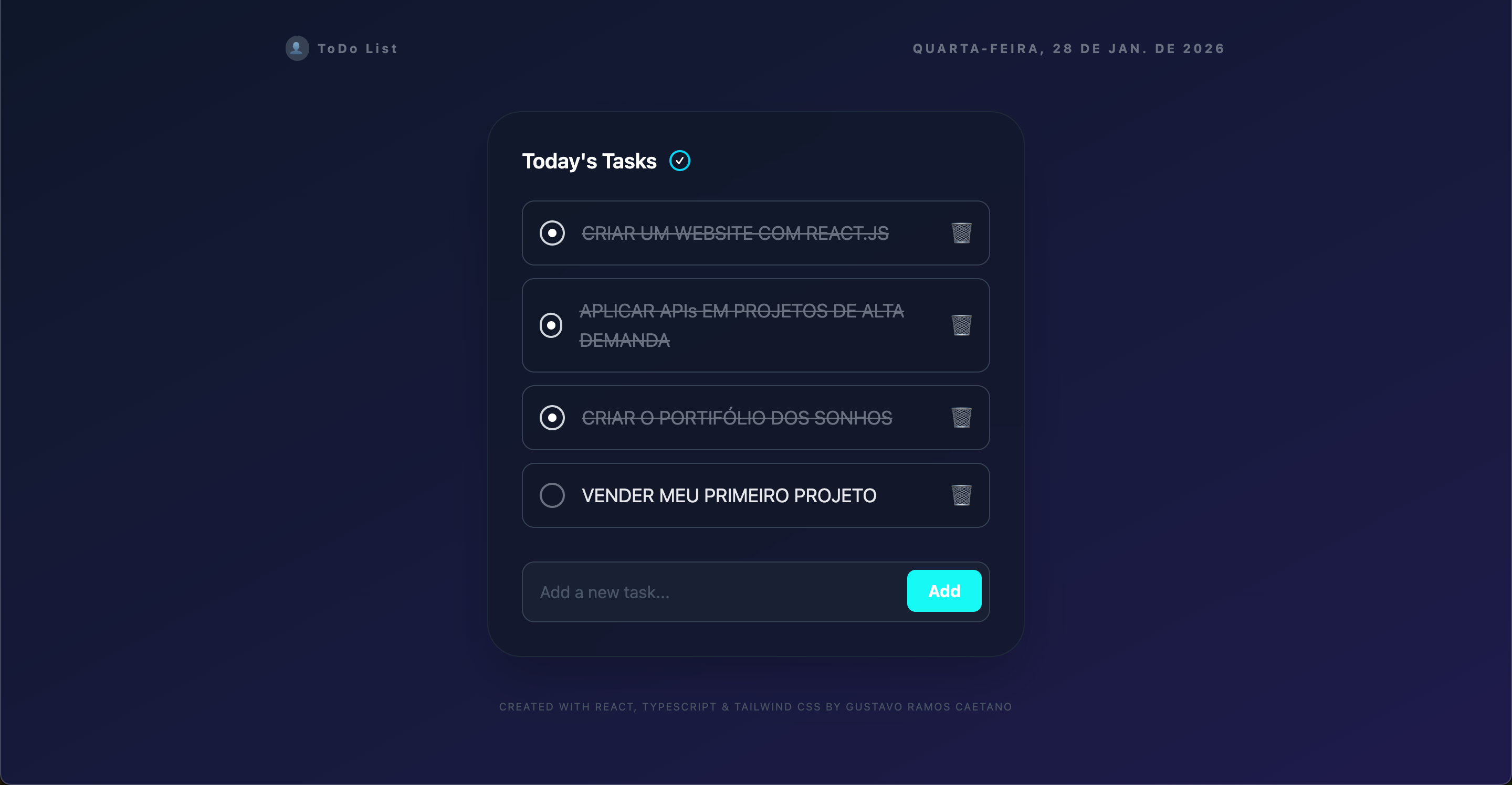 Lista de Tarefas TaskMaster